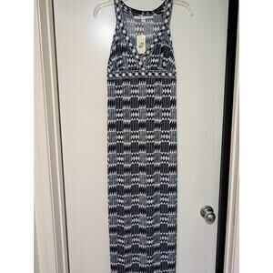 NWT Max Studio Blue Cream Printed Max Dress XS